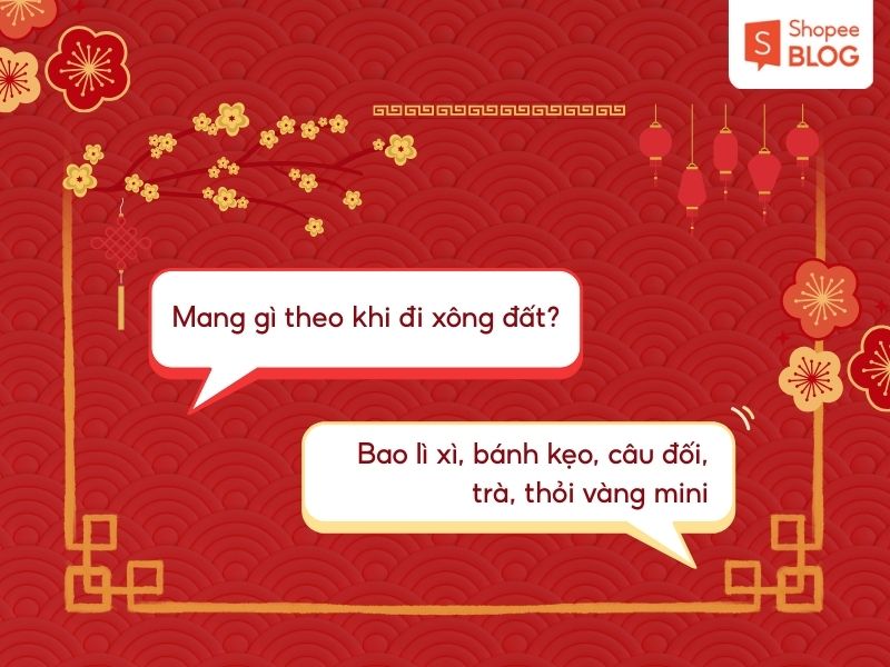Đồ vật mang theo khi đi xông đất đầu năm