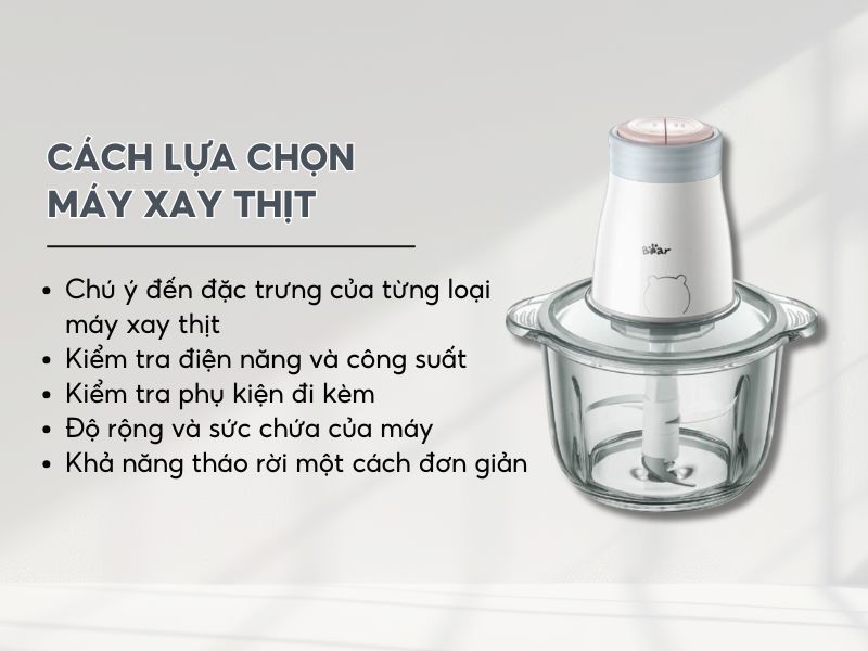 Lưu ý khi lựa chọn máy xay thịt