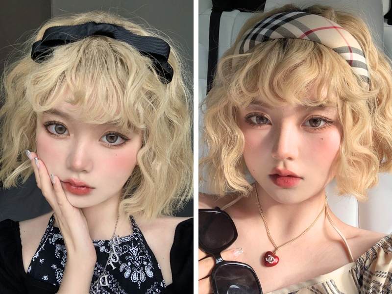 Kiểu tóc xoăn hippie ngắn cho tóc mỏng