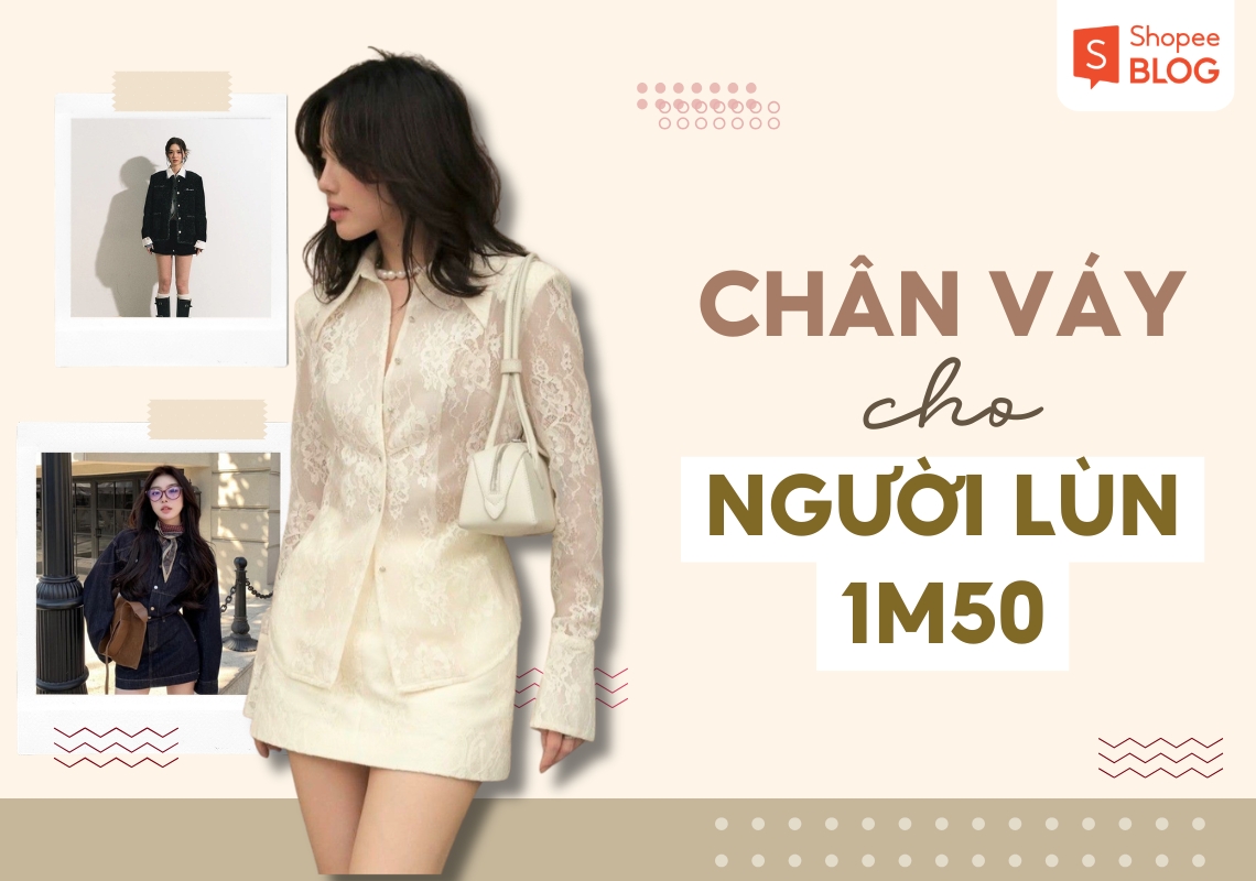 váy cho người lùn 1m50
