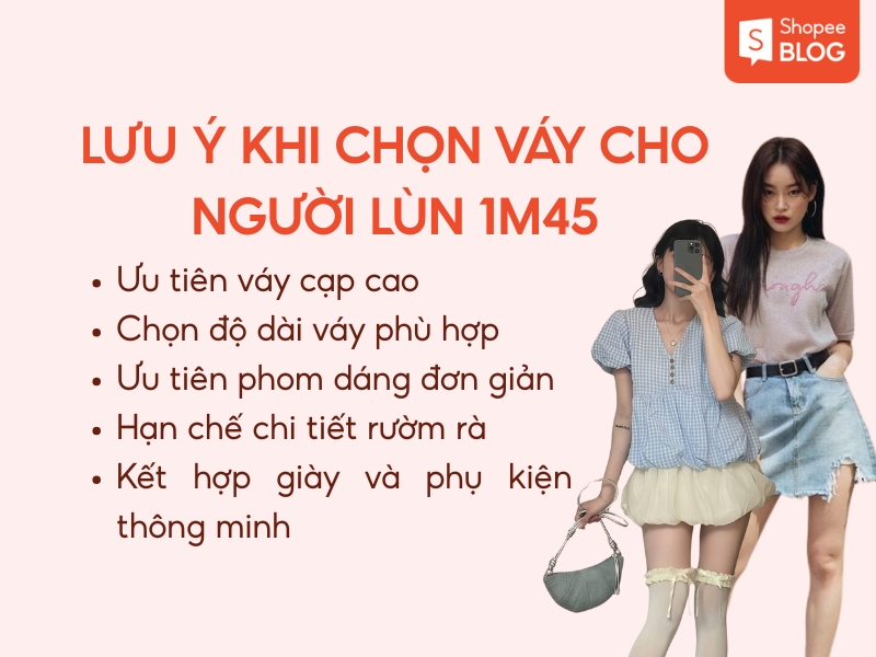 cách chọn váy cho người lùn 1m45