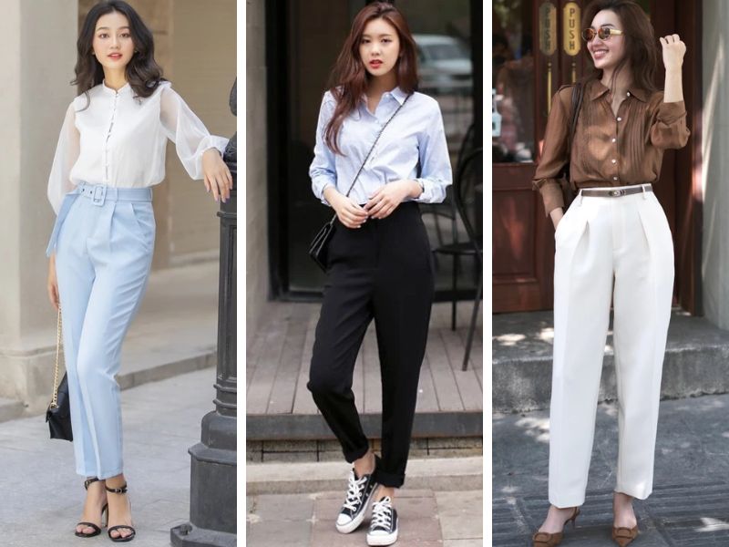Cách phối quần baggy cho người lùn