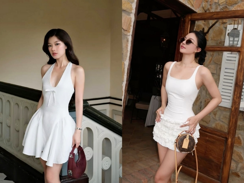 Chọn váy body có chi tiết thắt eo cao che bụng mỡ