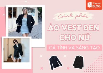 phối đồ với áo vest đen nữ