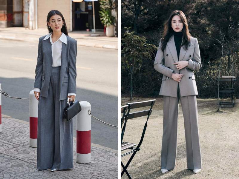 Cách phối giày búp bê công sở
