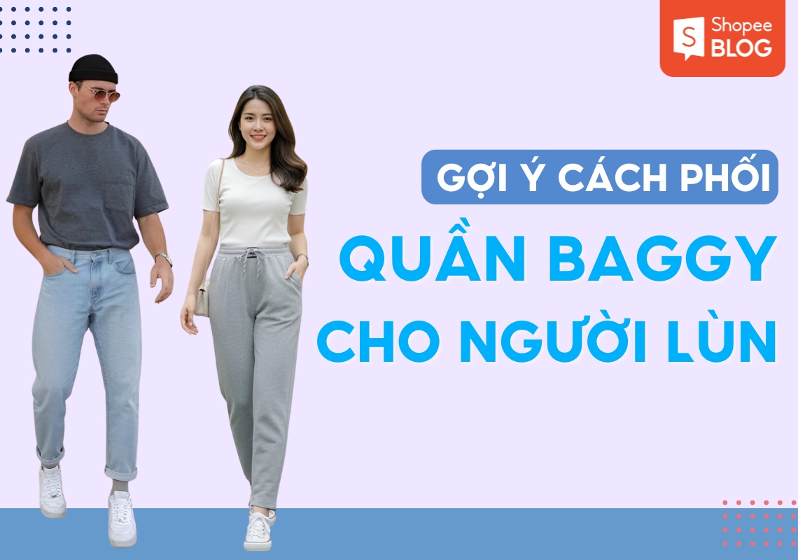 cách phối quần baggy cho người lùn