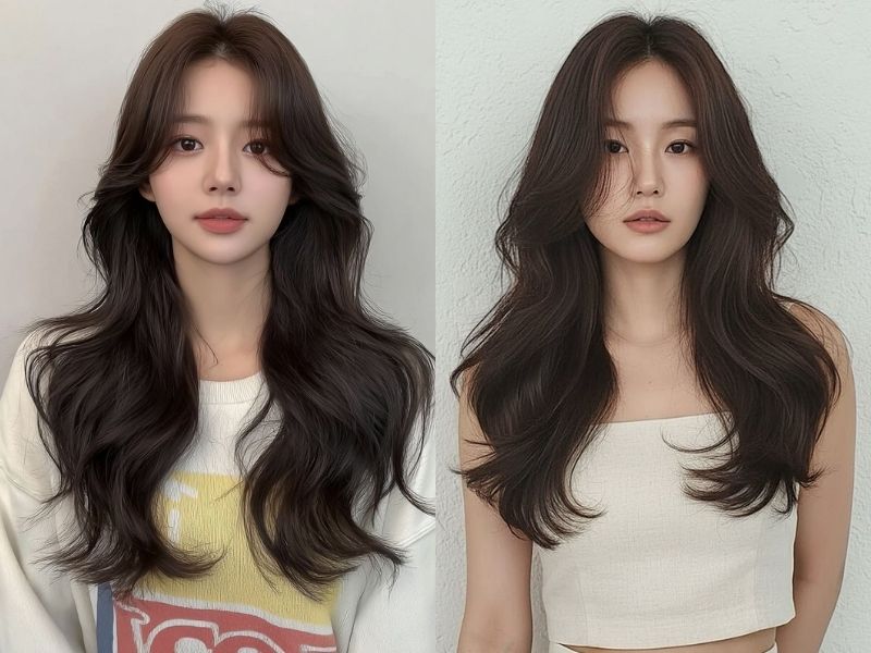 tóc mái và tóc phồng