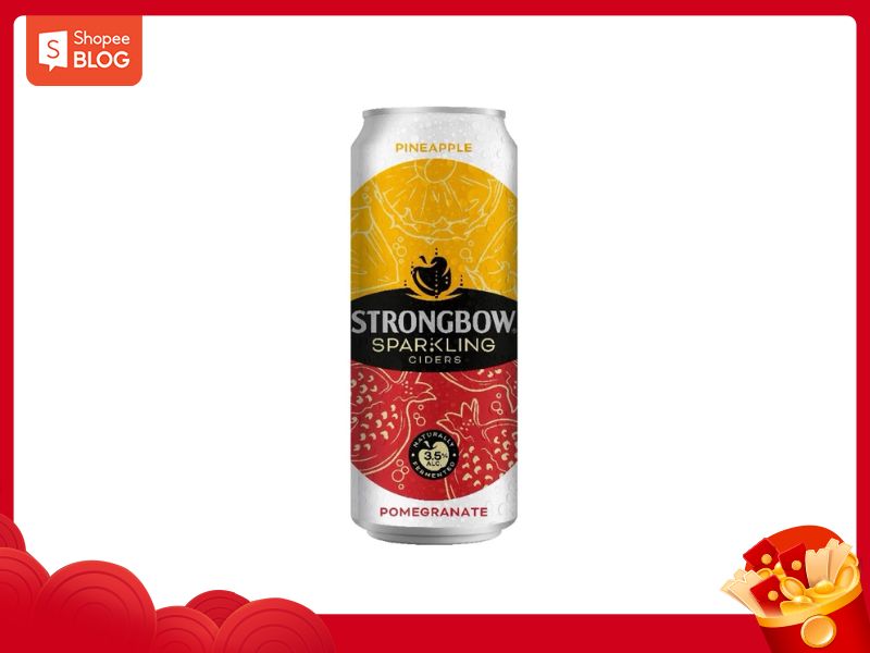 Strongbow Sparkling Pomegranate vị thơm và lựu