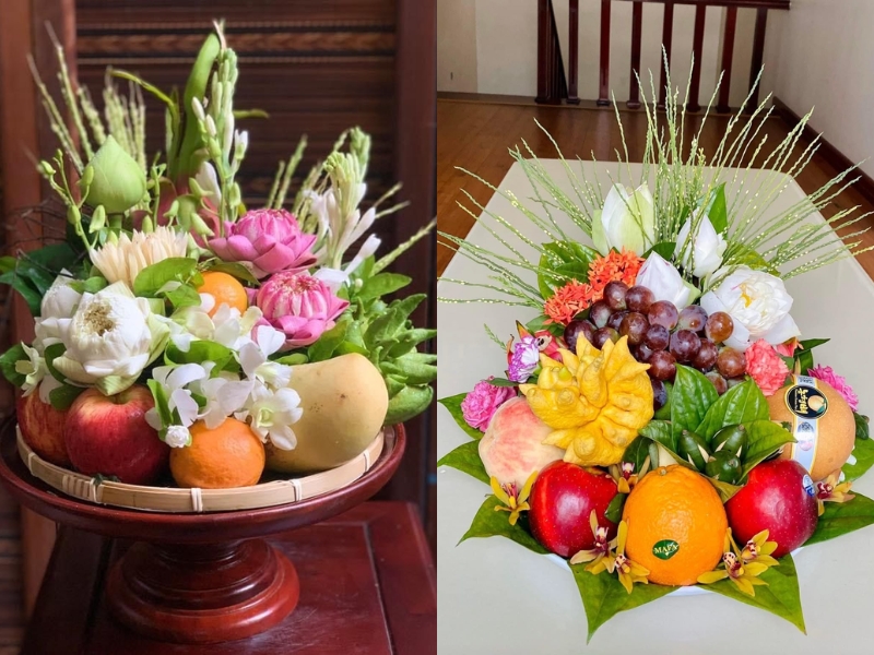 Bày trí mâm ngũ quả miền Bắc sáng tạo