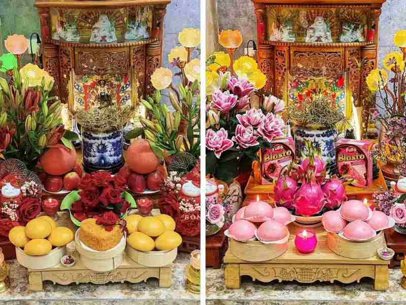 Cách trang trí Tết bàn thờ ông Địa đơn giản