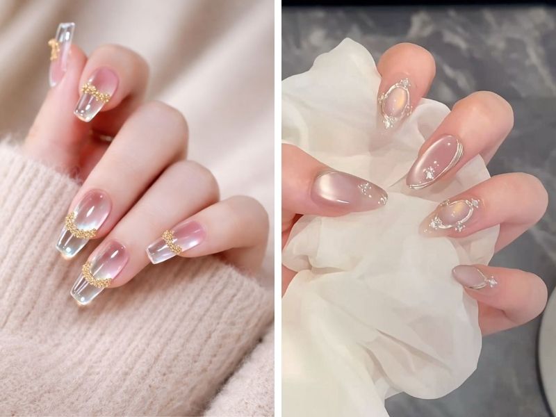 Mẫu sơn gel thạch mắt mèo trong suốt