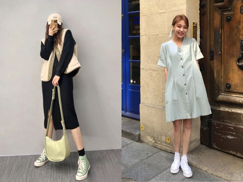 Giày Converse phối đầm