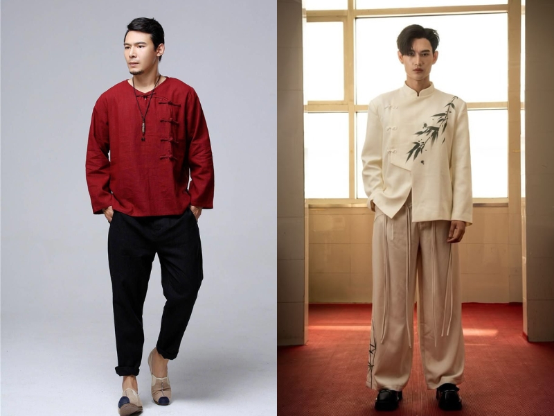 Áo sườn xám nam