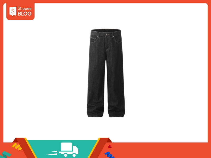 Quần jeans retro ống rộng COOLCREW