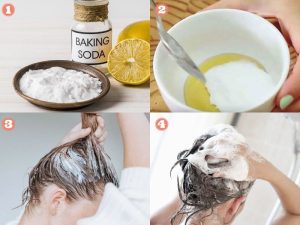 Gội đầu bằng baking soda và chanh