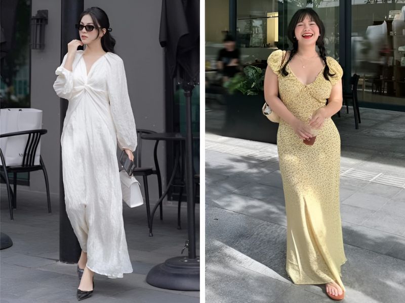 Các kiểu váy chỗ chữ V l
