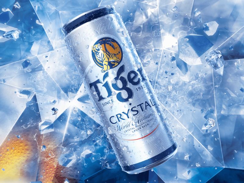 Bia Tiger Crystal bạc nồng độ cồn 4,6%