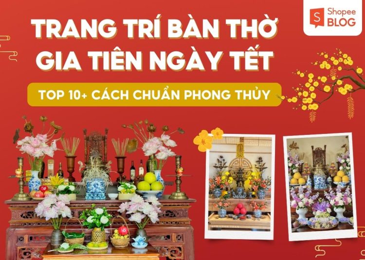 trang trí bàn thờ gia tiên ngày tết