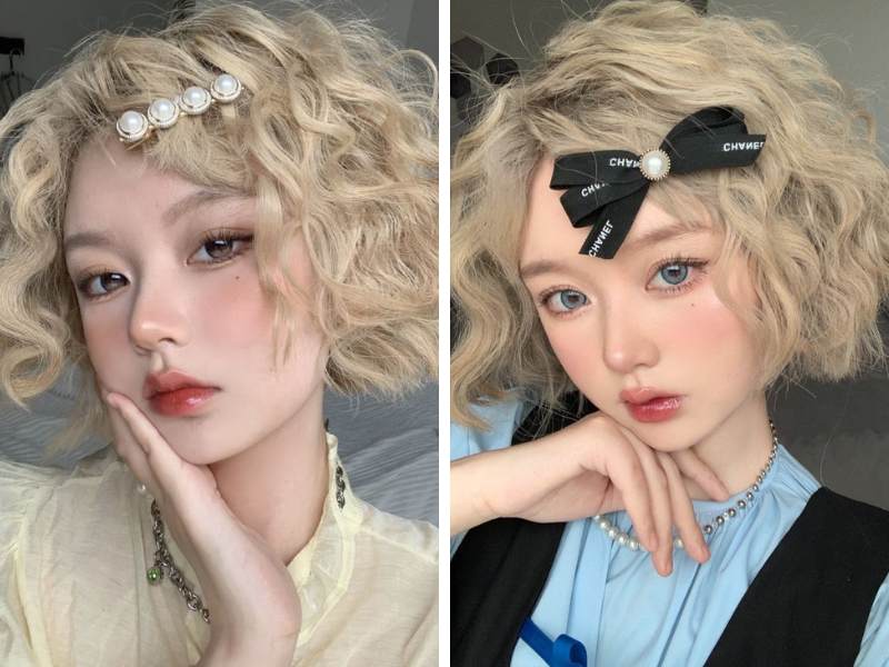 Kiểu xoăn hippie cho tóc ngắn dập xù