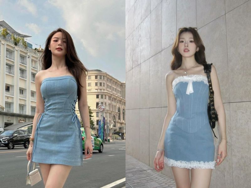 đầm ôm body phối cho nàng 1m50