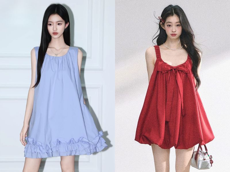 phối đồ cute với baby doll