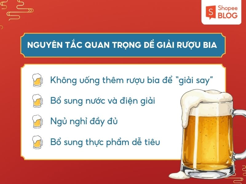 Nguyên tắc quan trọng để giải rượu bia hiệu quả