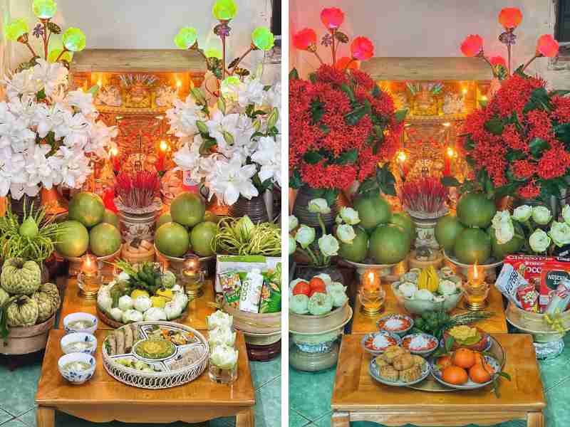 Trang trí bàn thờ ông Địa ngày Tết miền Nam