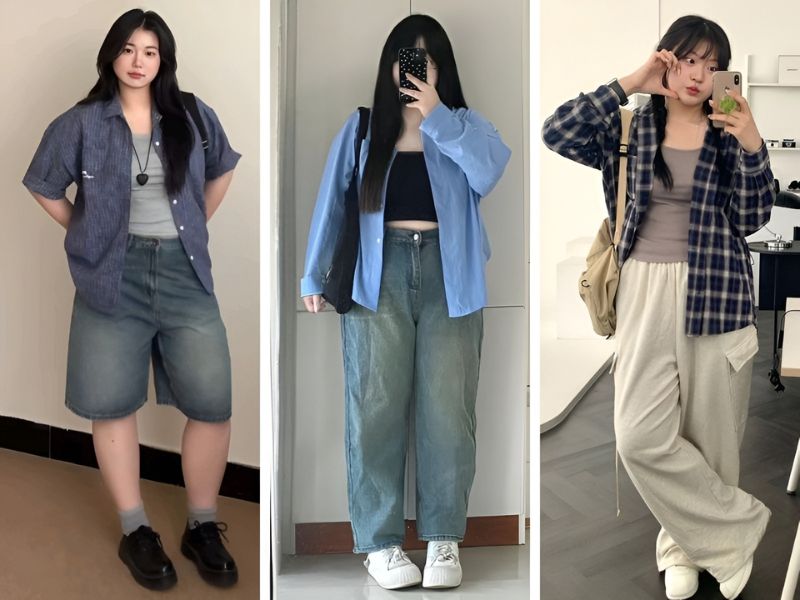 Áo sơ mi dài cho nữ bắp tay to