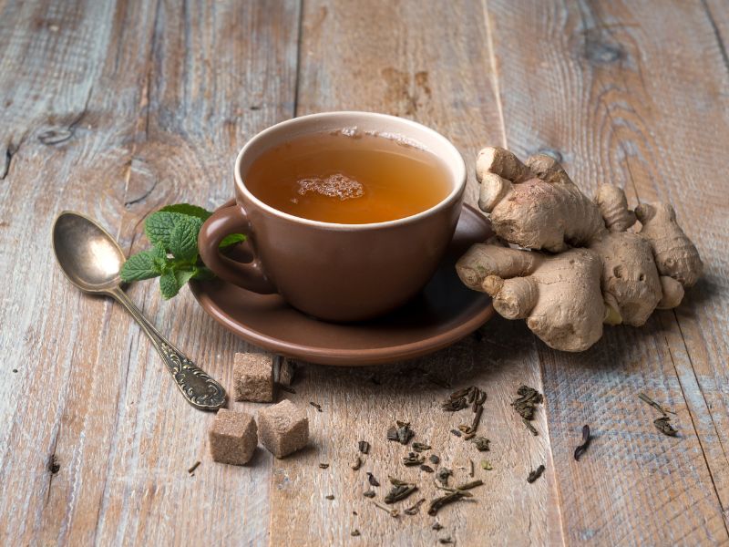 Cách giải rượu bia với trà gừng