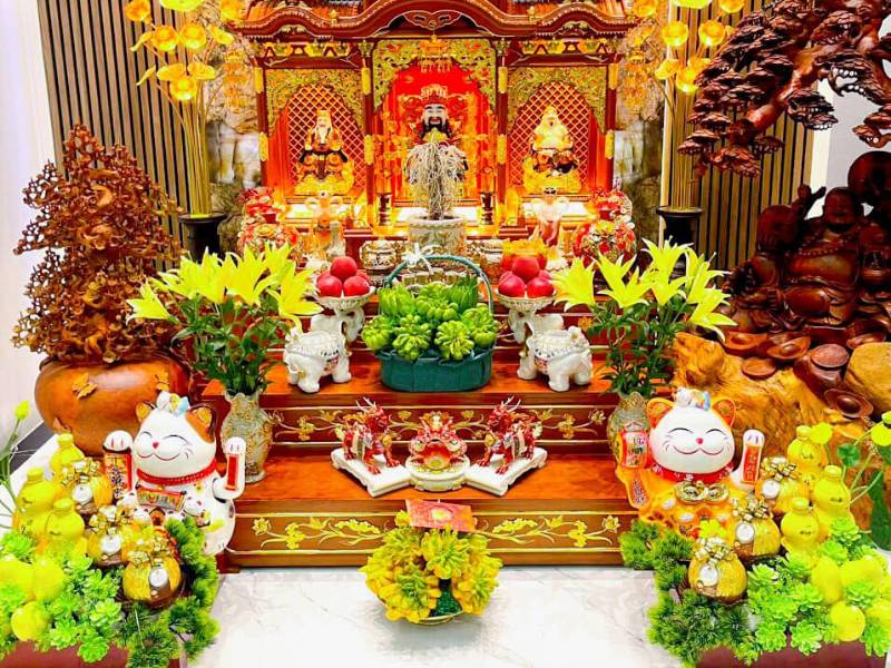 Cách trang trí bàn thờ ông Địa ngày Tết