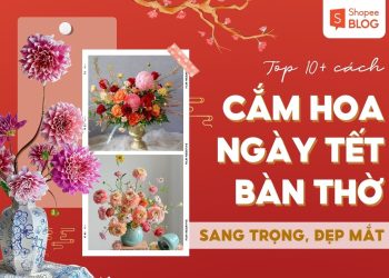 cắm hoa ngày tết bàn thờ