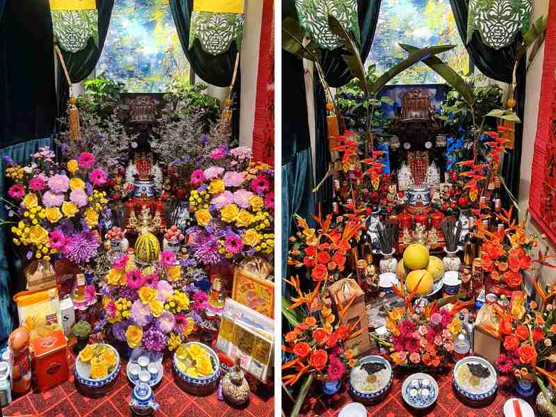 Cách trang trí Tết bàn thờ ông Địa sang trọng
