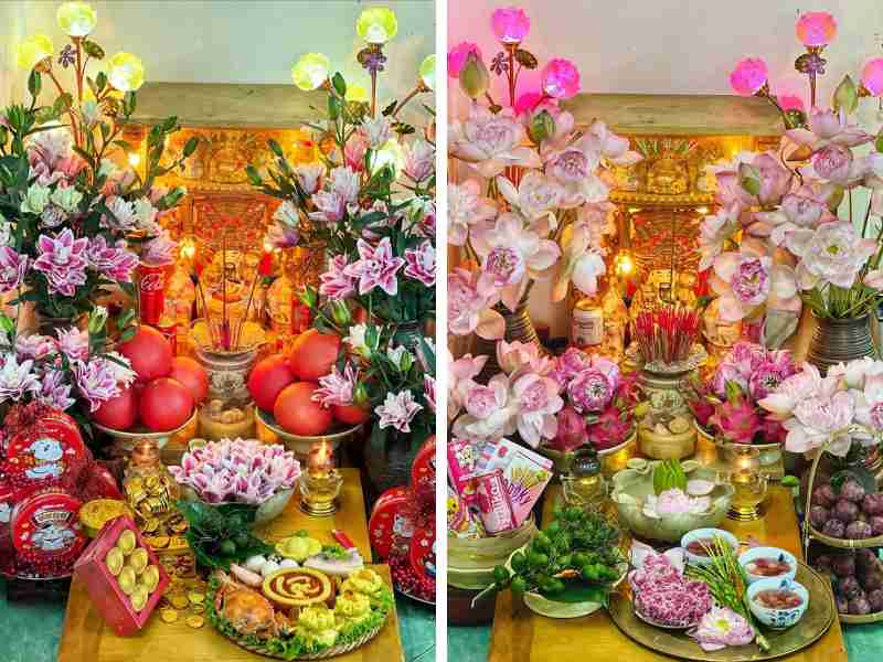 Cách trang trí Tết bàn thờ ông Địa truyền thống