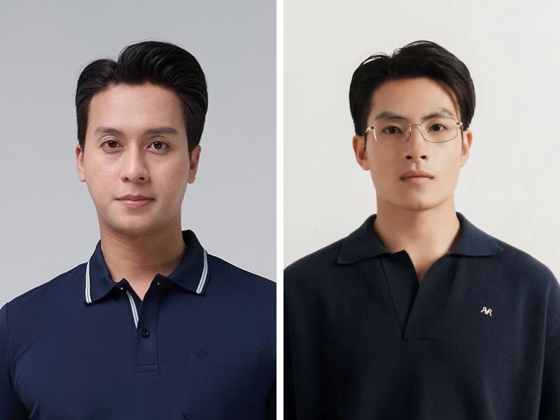 Áo polo nam để chụp căn cước công dân