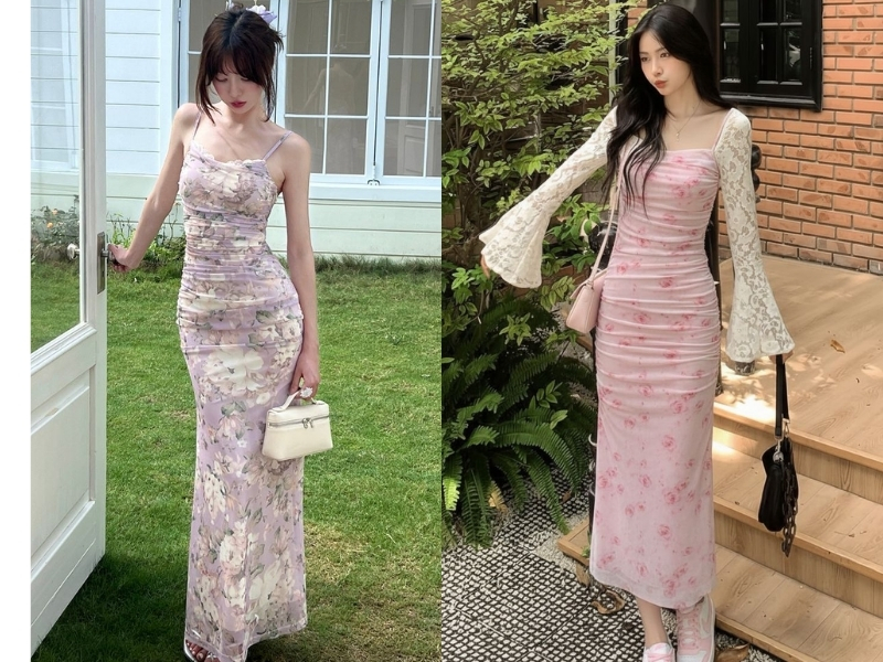 Đầm ôm hoa nhí