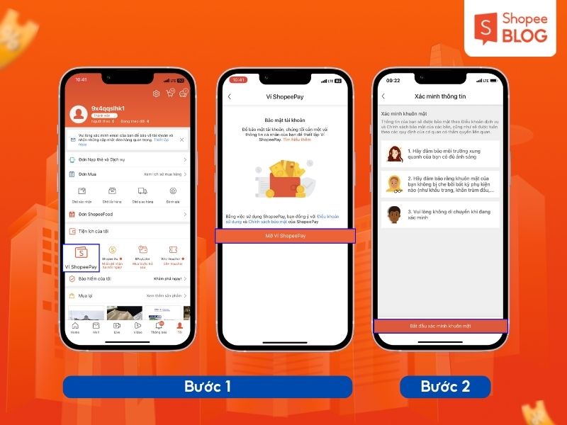 Cách tạo tài khoản Ví ShopeePay trên ứng dụng Shopee
