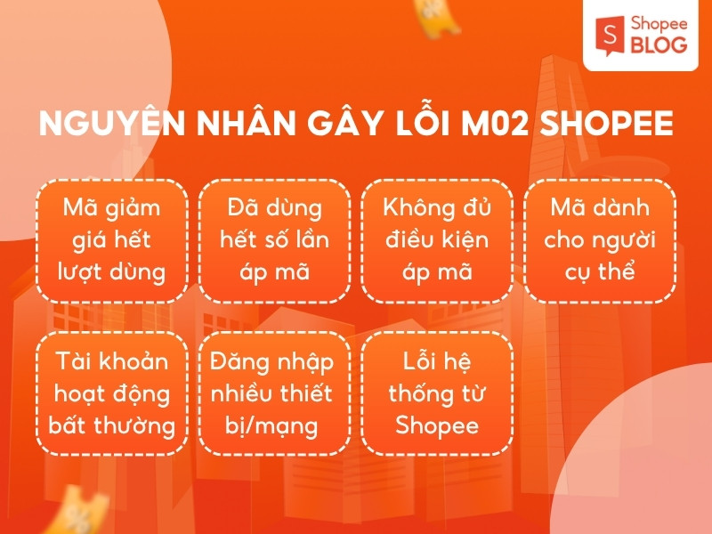 Nguyên nhân gây ra lỗi M02 Shopee