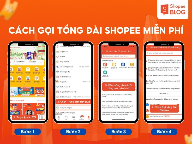 Hướng dẫn gọi tổng đài Shopee miễn phí