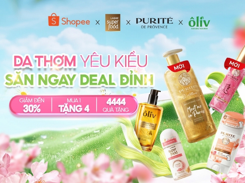 Siêu Sale Thương Hiệu tháng 04 của Purité trên Shopee