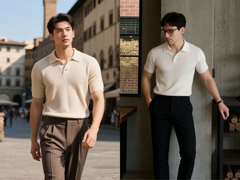 Set áo polo và quần kaki 