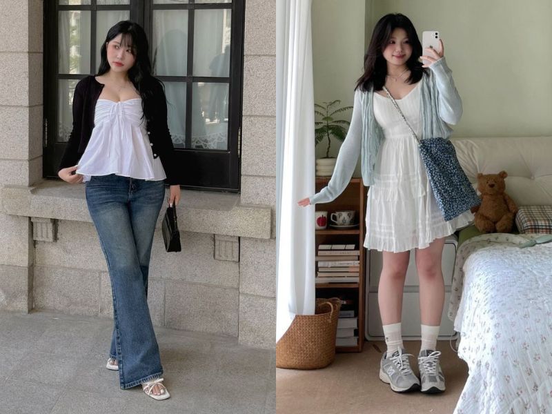 dáng quả táo nên mặc gì