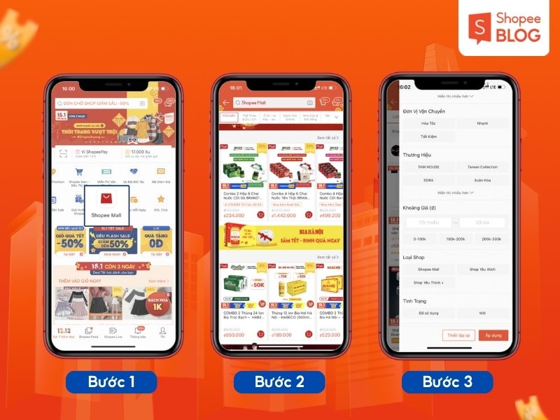 Cách mua hàng trên Shopee Mall