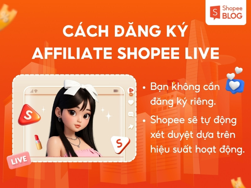 Cách đăng ký làm tiếp thị liên kết Shopee Live