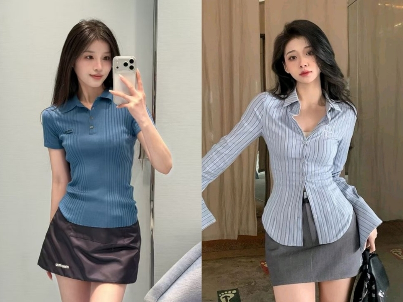 Chân váy chữ A cổ điển