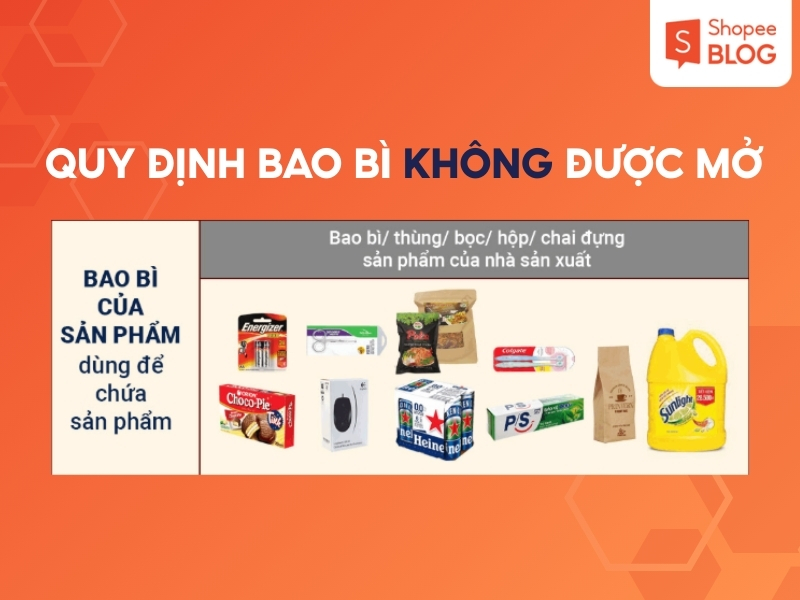 Bao bì không mở được trong chương trình Shopee đồng kiểm