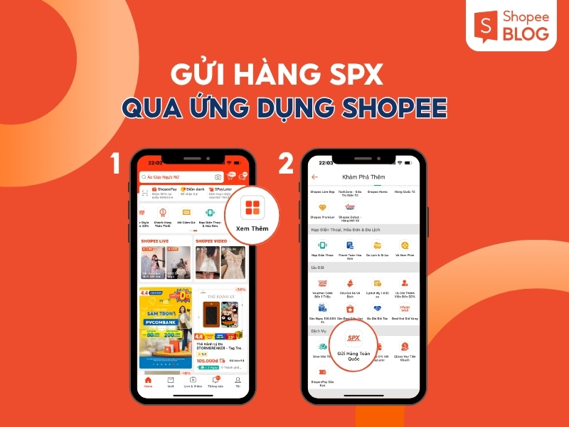 Cách gửi hàng Shopee Express trên ứng dụng Shopee