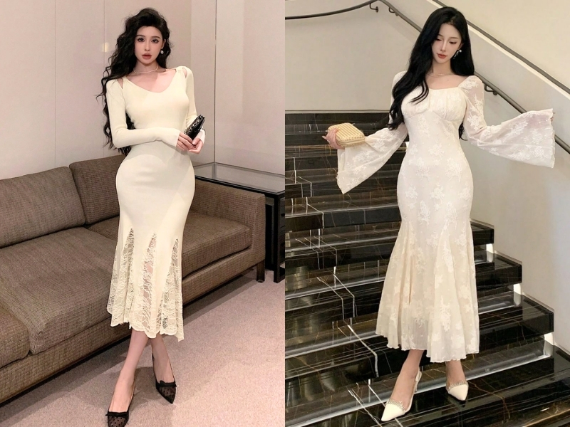 Váy đuôi cá tôn dáng và điệu đà