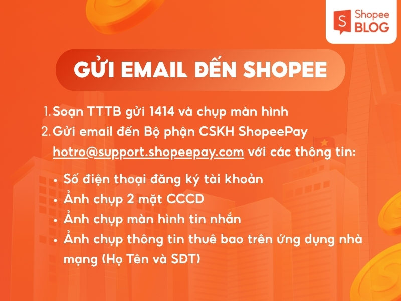Hủy liên kết Shopee và ShopeePay bằng email