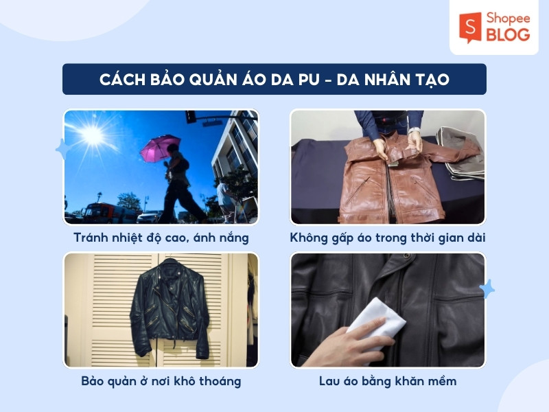 Cách bảo quản áo da PU