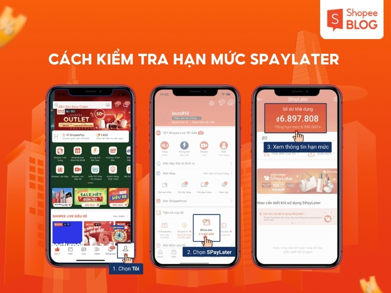 Cách kiểm tra hạn mức của SpayLater